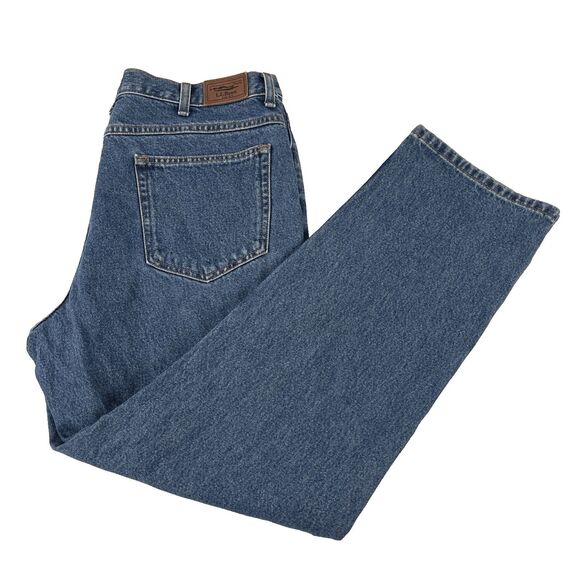 Mens L.L. Bean Classic Fit Straight Denim Jeans Size 38x30 Blue 100% Cotton - Picture 1 of 7